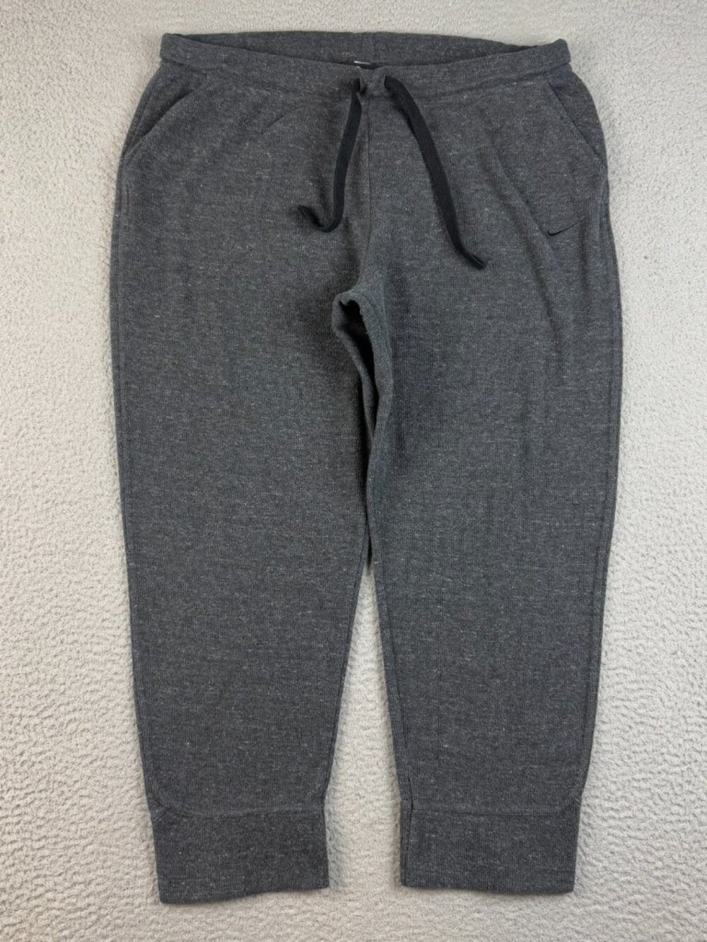 NIKE Women's Therma Fleece Jogger‎ Pants Extra Large Gray Sweatpants Drawstring